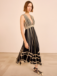 Palermo Deep V Midi Dress