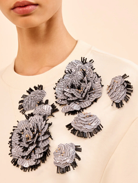 Cove Top with Embroidery in Creme by ULLA JOHNSON - View 3