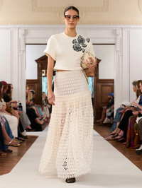 Cove Top with Embroidery in Creme by ULLA JOHNSON - View 5