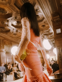 Esme Eyelet Knit Camisole in Coral Peony by ULLA JOHNSON - View 5