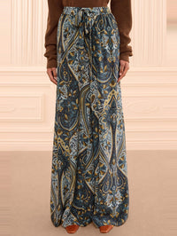 ULLA JOHNSON Sawyer Wide Leg Silk Pant in Prussian – Image 2