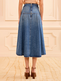 The Brigette Midi Skirt by ULLA JOHNSON - View 2