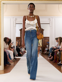 The Odelia Wide Leg Jean in Danube by ULLA JOHNSON - View 2