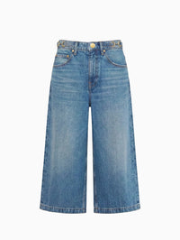 ULLA JOHNSON The Rowan Denim Culotte in Danube - 1