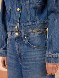 ULLA JOHNSON The Rowan Denim Culotte in Danube - 4