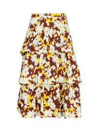 Winnie Ruffle Midi Skirt by ULLA JOHNSON - View 3
