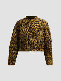 ULLA JOHNSON Yara Silk Jacket in Wren – Image 1