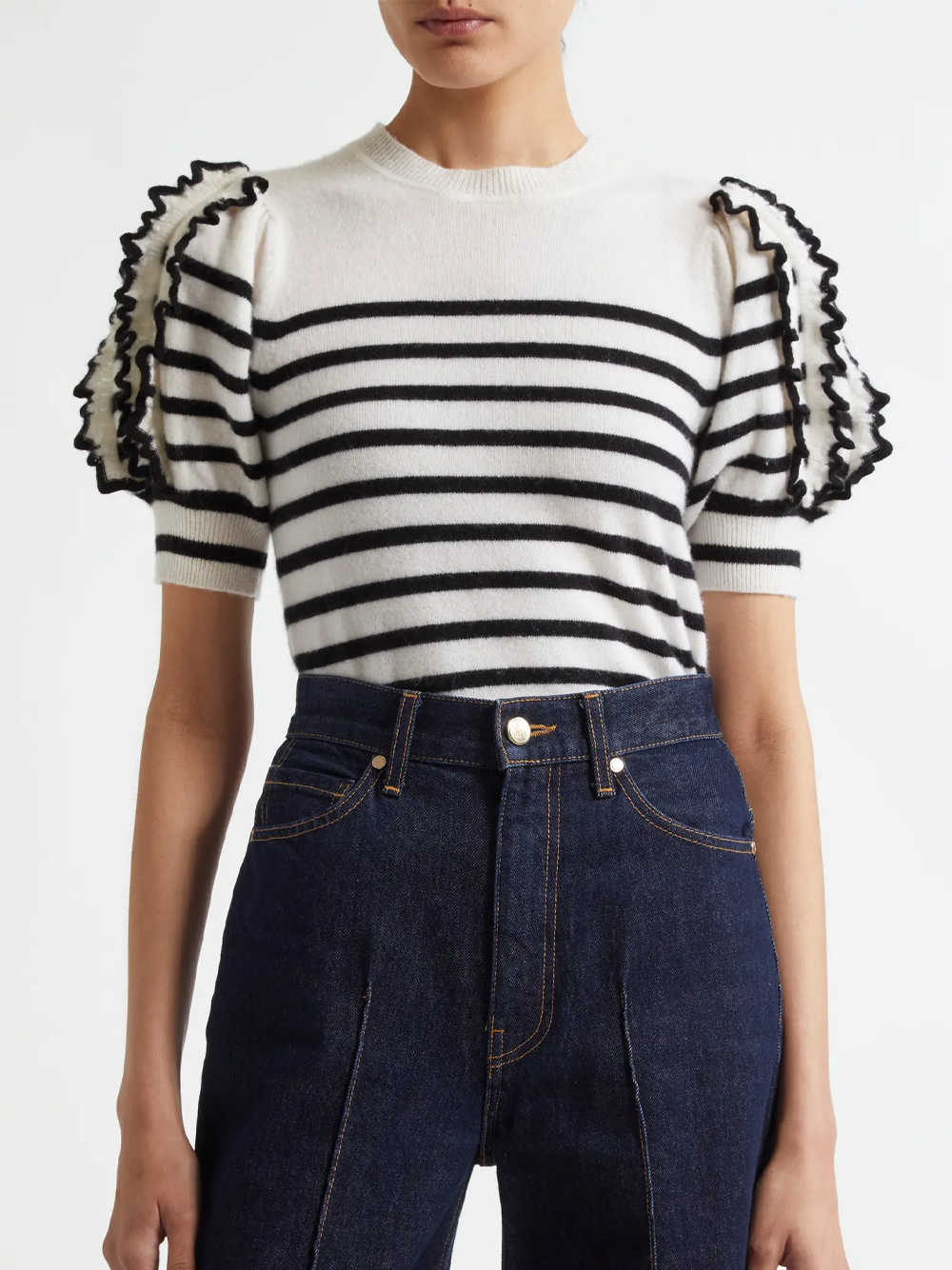 Ottilie Stripe Cashmere Top