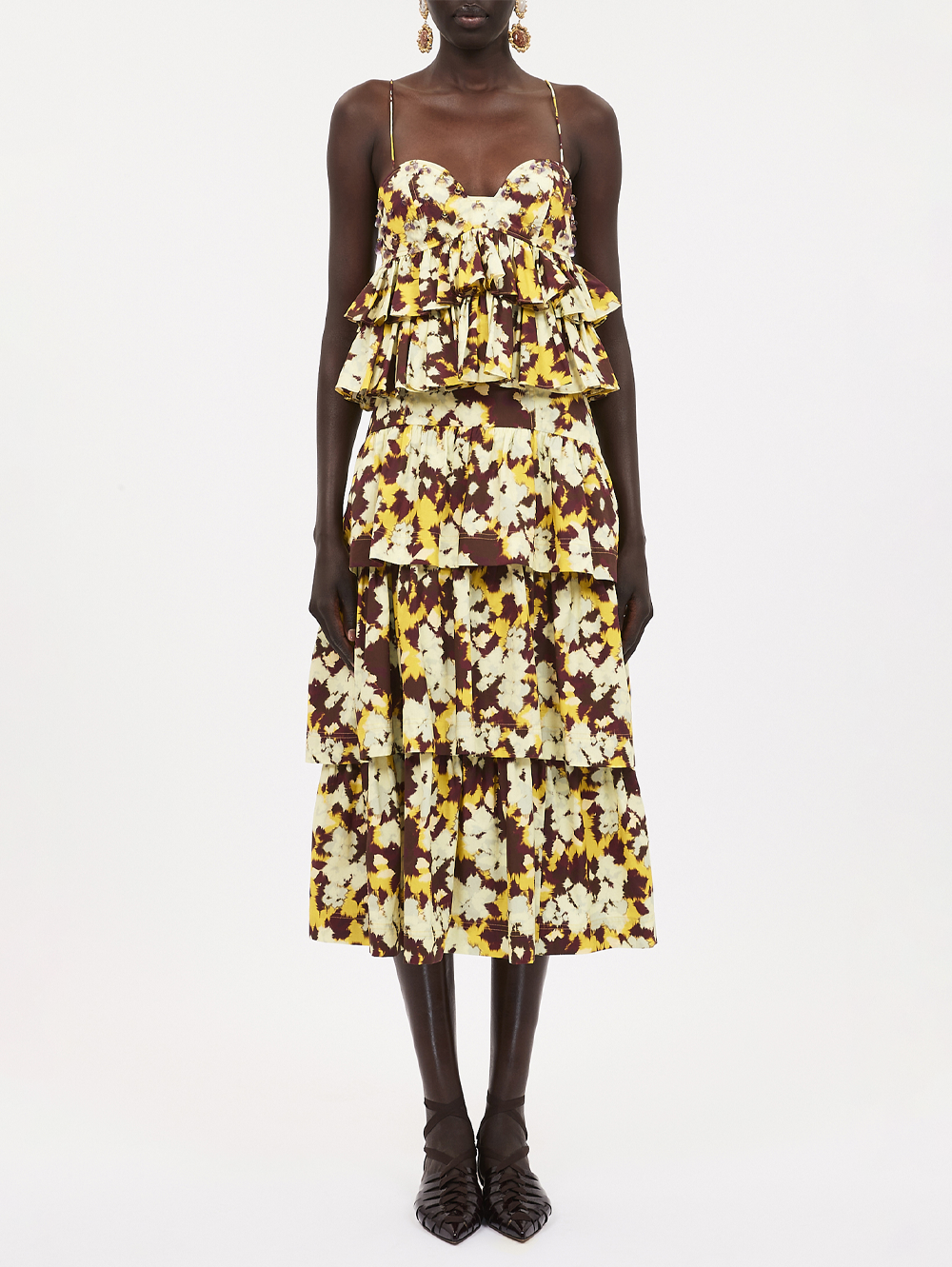Winnie Ruffle Midi Skirt