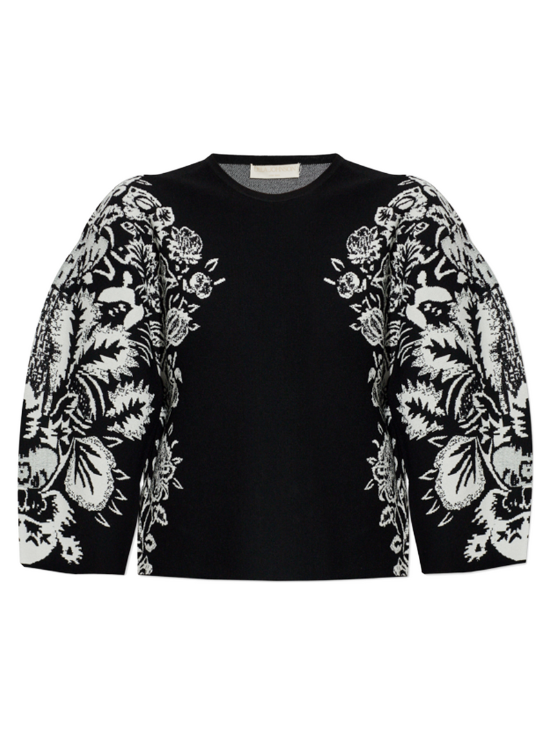 Alara 3/4 Sleeve Jacquard Pullover