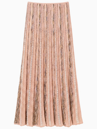 Clio Knit Midi Skirt in Hibiscus
