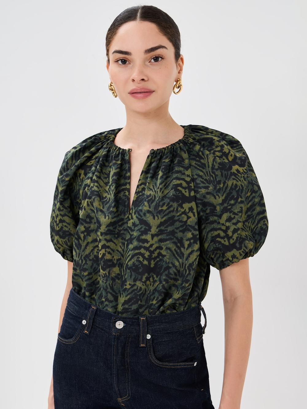 Talie Silk Short Sleeve Blouse