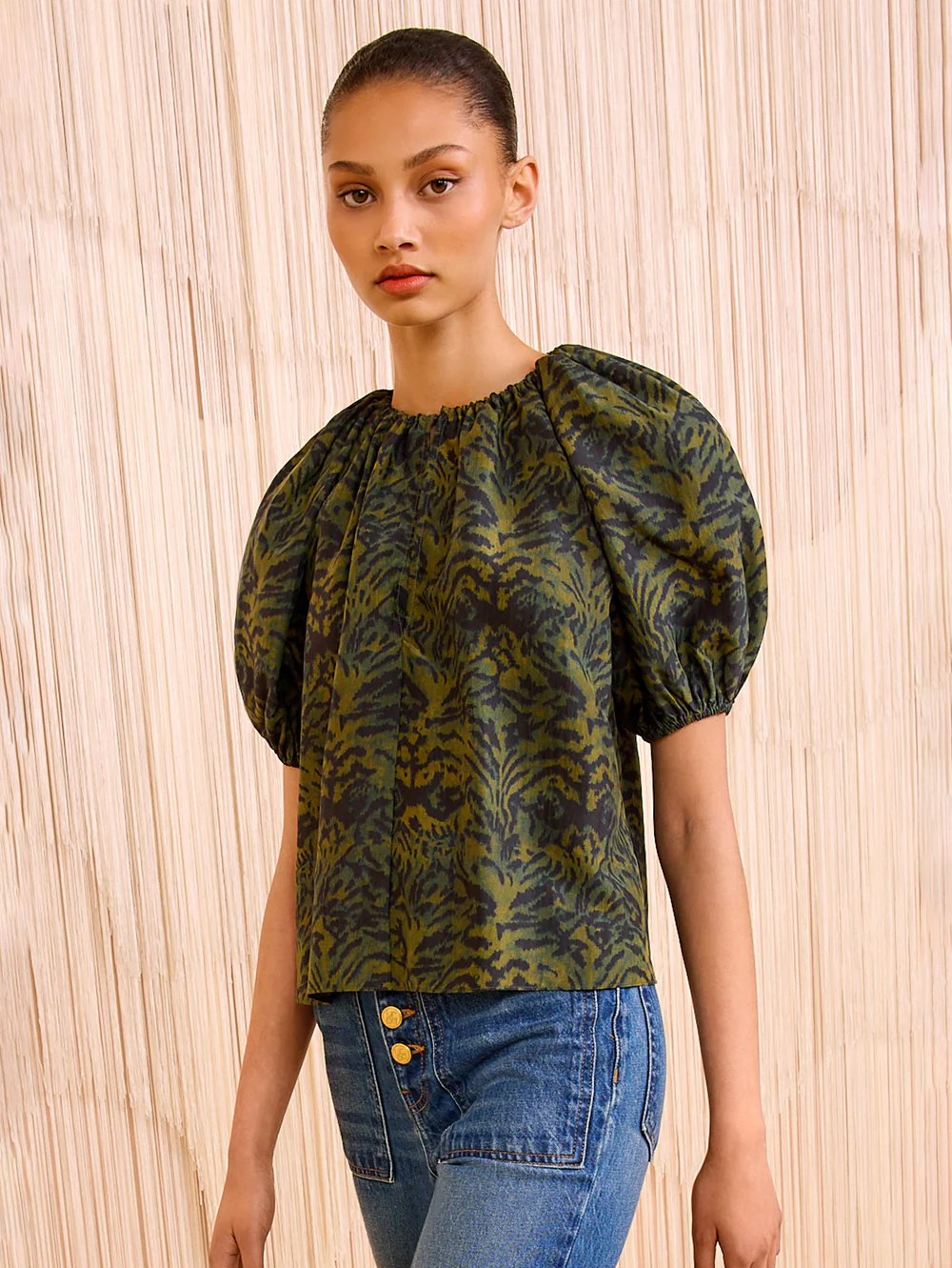 Talie Silk Short Sleeve Blouse