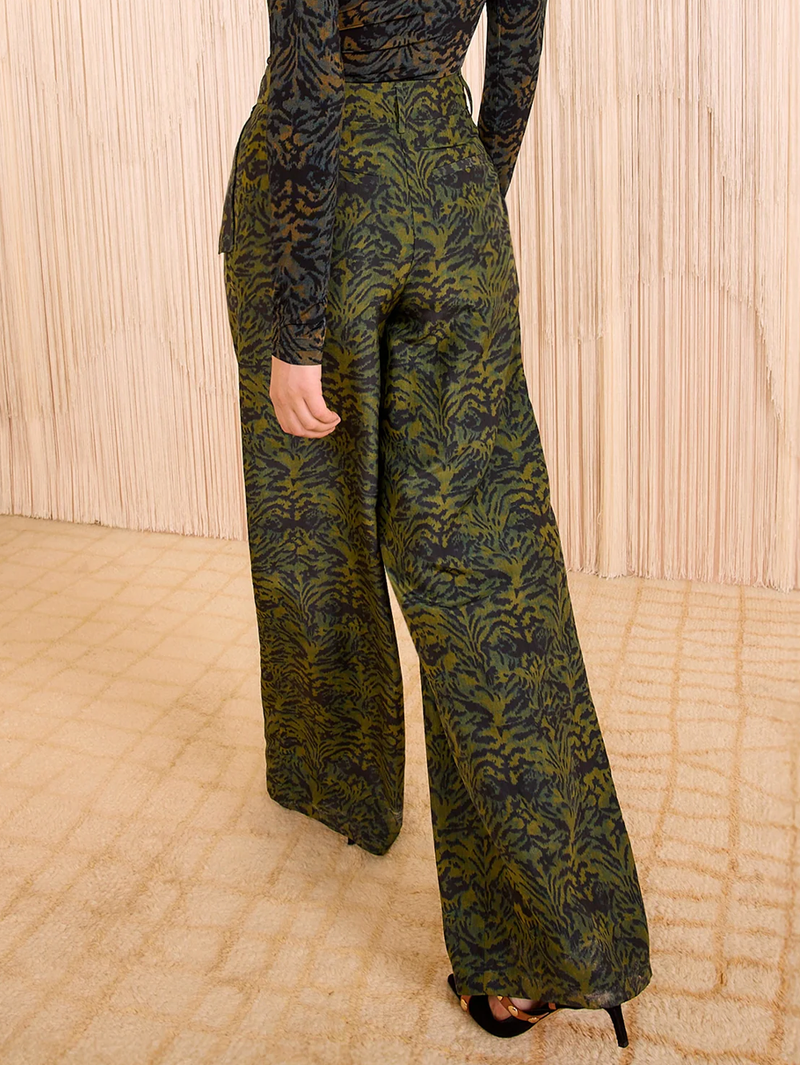 Charlie Silk High Waist Wide Leg Pant