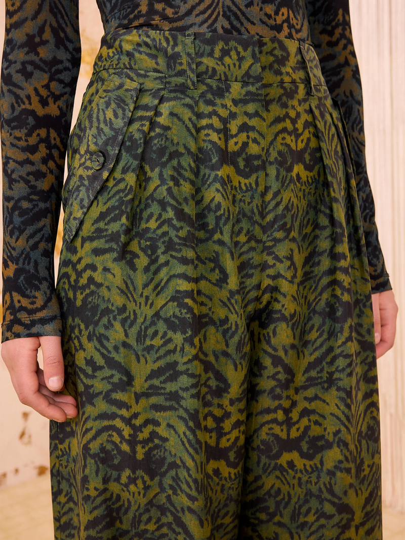 Charlie Silk High Waist Wide Leg Pant