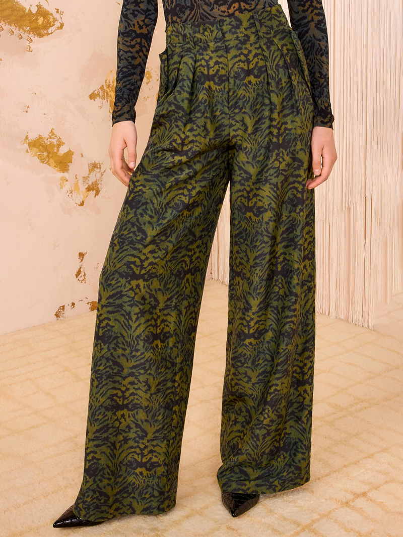 Charlie Silk High Waist Wide Leg Pant