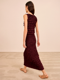 Mimi Ruffled Midi Skirt