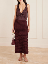 Mimi Ruffled Midi Skirt