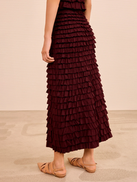 Mimi Ruffled Midi Skirt