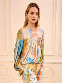 Pearl Long Sleeve Silk Blouse