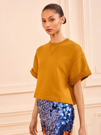 Cove Short Sleeve Terry Top in Tourmaline