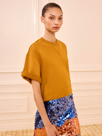 Cove Short Sleeve Terry Top in Tourmaline