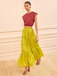 Gisella Satin Crop Top