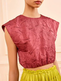 Gisella Satin Crop Top