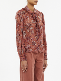 Nina Chiffon Blouse in Oleander