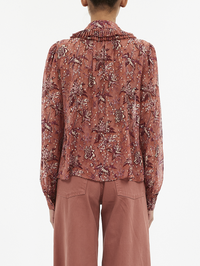 Nina Chiffon Blouse in Oleander