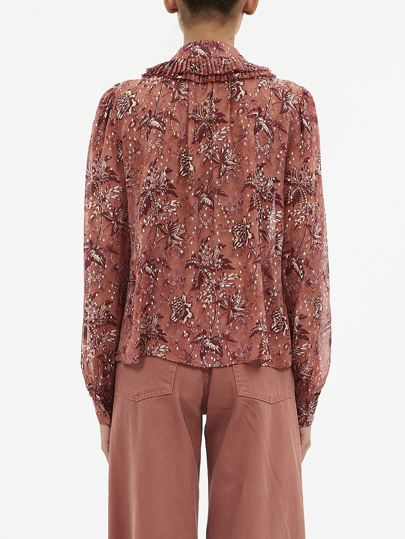 Nina Chiffon Blouse in Oleander