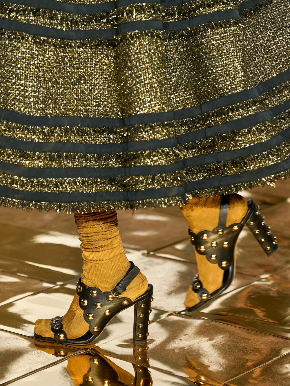 Vendome Studded High Heel