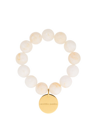 VANESSA BARONI Beads Flex Bracelet in Pearl Marble in PEARL MARBLE – Image 1