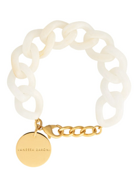 VANESSA BARONI Flat Chain Bracelet in Pearl Marble in PEARL MARBLE – Image 1