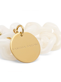 VANESSA BARONI Flat Chain Bracelet in Pearl Marble in PEARL MARBLE – Image 2