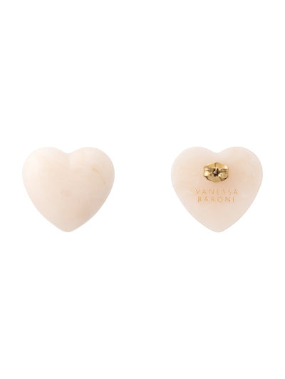 Love Earring in Latte Marble