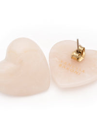 VANESSA BARONI Love Earring in Latte Marble in LATTE MARBLE – Image 3