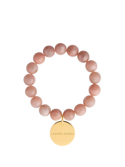 Mini Beads Flex Bracelet in Blush Marble