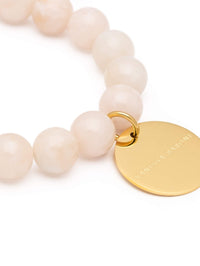 VANESSA BARONI Mini Beads Flex Bracelet in Latte Marble in LATTE MARBLE – Image 3