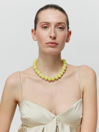 VANESSA BARONI Small Beads Necklace in Lemon Marble in LEMON MARBLE – Image 2