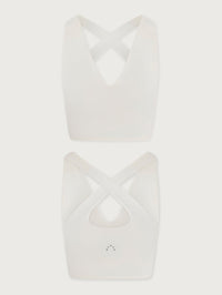 VARLEY Always Burke Cropped Tank in Snow White – Image 1
