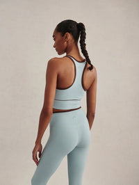 Back view of the Varley Always Jay Bra in Tourmaline on a model