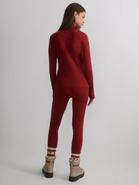 Always Warm Base Layer Legging in Red Dahlia Marl by VARLEY - View 5