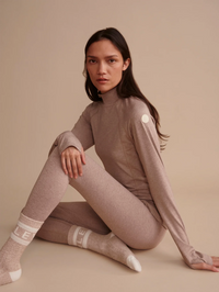 Always Warm Base Layer Legging in Taupe Marl by VARLEY - View 3