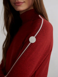 VARLEY ALWAYS WARM MOCK NECK BASE LAYER IN RED DAHLIA MARL - 3