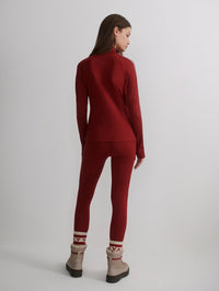 VARLEY ALWAYS WARM MOCK NECK BASE LAYER IN RED DAHLIA MARL - 5