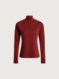 VARLEY Always Warm Mock Neck Base Layer in Red Dahlia Marl – Image 1