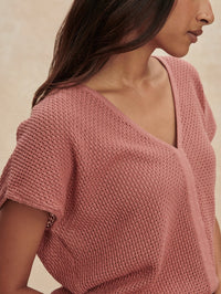 VARLEY Ashford Knit Top in Ash Rose - 2
