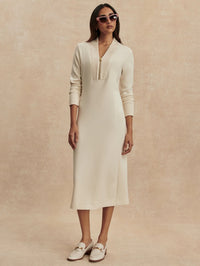 VARLEY Bree Half Zip Midi Dress in Pristine - 5