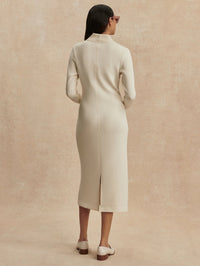 VARLEY Bree Half Zip Midi Dress in Pristine - 6